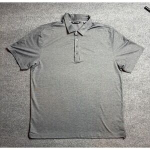 Travis Mathew Polo Shirt Men XXL Gray Golf Sports Performance Preppy Lightweight
